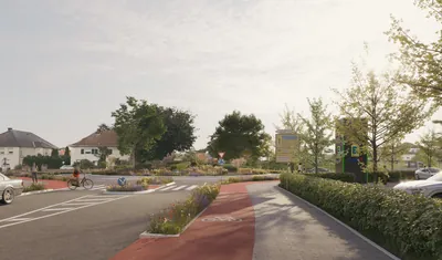 Kreisverkehr — 3D-Visualisierung und digitales Geländemodell